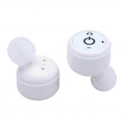 Platinet Bluetooth Earphones Sport + Charging Station PM1080W - безжични блутут слушалки със станция за зареждане (бял) 1