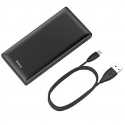Baseus Mini JA Power Bank - външна батерия 20000 mAh с 2 x USB и USB-C изходи за зареждане на смартфони и таблети (черен) 2