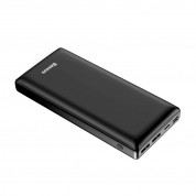 Baseus Mini JA 15W Power Bank (PPJAN-C01) - външна батерия 30000 mAh с 2 x USB и USB-C изходи за зареждане на смартфони и таблети (черен)