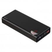 Baseus Mulight Power Bank 20000mAh - външна батерия с два USB изхода и USB-C изход за зареждане на мобилни устройства (черен) 5