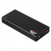 Baseus Mulight Power Bank 20000mAh - външна батерия с два USB изхода и USB-C изход за зареждане на мобилни устройства (черен) 6