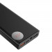 Baseus Mulight Power Bank 20000mAh - външна батерия с два USB изхода и USB-C изход за зареждане на мобилни устройства (черен) 2