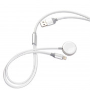 4smarts Wireless Charger VoltBeam Mini 2in1 - кабел за зареждане на Apple Watch, iPhone и устройства с Lightning конектор (1 м) (бял) 1