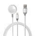 4smarts Wireless Charger VoltBeam Mini 2in1 - кабел за зареждане на Apple Watch, iPhone и устройства с Lightning конектор (1 м) (бял) 1