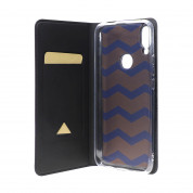 4smarts Flip Case URBAN Lite  - кожен калъф с поставка и отделение за кр. карта за Huawei P smart (2019) (черен) 4