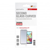 4smarts Second Glass Curved Colour Frame - калено стъклено защитно покритие с извити ръбове за целия дисплей на Samsung Galaxy A71 (черен-прозрачен) 1