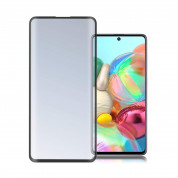 4smarts Second Glass Curved Colour Frame - калено стъклено защитно покритие с извити ръбове за целия дисплей на Samsung Galaxy A71 (черен-прозрачен)