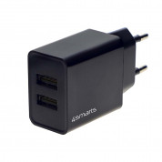 4smarts Wall Charger VoltPlug Dual 12W - захранване за ел. мрежа 2.4A с два USB изхода (черен)