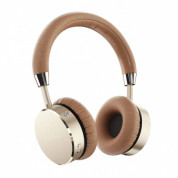 Satechi Wireless On-Ear Headphones - безжични слушалки с микрофон и управление на звука (златист)
