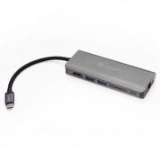 Adam Elements Casa Hub A01 - USB-C хъб с 2 USB изхода, USB-C PD порт, HDMI, Ethernet и четец за карти памет за устройства с USB-C порт (тъмносив) 2