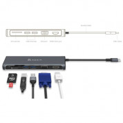 Adam Elements Casa Hub A03 - USB-C хъб с 2 USB изхода, HDMI порт, VGA порт и четец за карти памет за устройства с USB-C порт (сребрист) 2