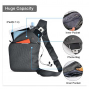 4smarts Universal Cross-Body Bag - текстилна чанта с презрамка за устройства до 9.7 инча (сив) 3