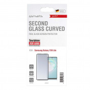 4smarts Second Glass Colour Frame - калено стъклено защитно покритие с извити ръбове за целия дисплей на Samsung Galaxy S10 Lite (черен-прозрачен) 1