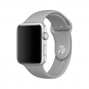 Apple Watch Sport Band Concrete - оригинална силиконова каишка за Apple Watch 42мм, 44мм (сив)