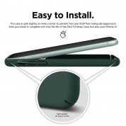 Elago Slim Fit Strap Case - качествен поликарбонатов кейс с каишка за китката за iPhone 11 (тъмнозелен) 2