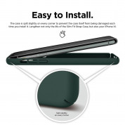 Elago Slim Fit Strap Case - качествен поликарбонатов кейс с каишка за китката за iPhone 11 Pro (тъмнозелен) 2