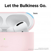 Elago Airpods Slim Basic Silicone Case - тънък силиконов калъф за Apple Airpods Pro (розов) 3