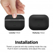 Elago Airpods Slim Basic Silicone Case - тънък силиконов калъф за Apple Airpods Pro (черен) 3