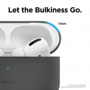 Elago Airpods Slim Basic Silicone Case - тънък силиконов калъф за Apple Airpods Pro (тъмносив) 1