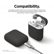 Elago Airpods Skinny Silicone Case - тънък силиконов калъф за Apple Airpods и Apple Airpods 2 (черен)  5