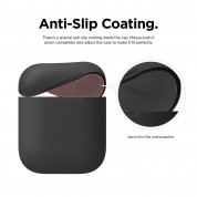Elago Airpods Skinny Silicone Case - тънък силиконов калъф за Apple Airpods и Apple Airpods 2 (черен)  4