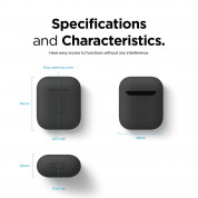 Elago Airpods Skinny Silicone Case - тънък силиконов калъф за Apple Airpods и Apple Airpods 2 (черен)  3