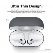 Elago Airpods Skinny Silicone Case - тънък силиконов калъф за Apple Airpods и Apple Airpods 2 with Wireless Charging Case (тъмносив)  1