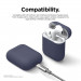 Elago Airpods Skinny Silicone Case - тънък силиконов калъф за Apple Airpods и Apple Airpods 2 with Wireless Charging Case (тъмносин)  4