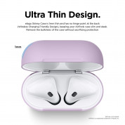 Elago Airpods Skinny Silicone Case - тънък силиконов калъф за Apple Airpods и Apple Airpods 2 with Wireless Charging Case (лилав)  1