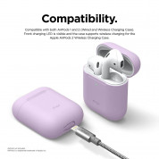 Elago Airpods Skinny Silicone Case - тънък силиконов калъф за Apple Airpods и Apple Airpods 2 with Wireless Charging Case (лилав)  5