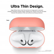 Elago Airpods Skinny Silicone Case - тънък силиконов калъф за Apple Airpods и Apple Airpods 2 with Wireless Charging Case (оранжев)  1