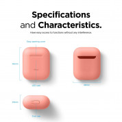 Elago Airpods Skinny Silicone Case for Apple Airpods и Apple Airpods 2 with Wireless Charging Case (peach) 4