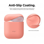 Elago Airpods Skinny Silicone Case - тънък силиконов калъф за Apple Airpods и Apple Airpods 2 with Wireless Charging Case (оранжев)  3