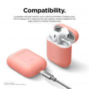 Elago Airpods Skinny Silicone Case - тънък силиконов калъф за Apple Airpods и Apple Airpods 2 with Wireless Charging Case (оранжев)  5