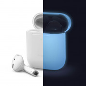 Elago Airpods Skinny Silicone Case - тънък силиконов калъф за Apple Airpods и Apple Airpods 2 with Wireless Charging Case (бял-фосфор)  1