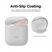 Elago Airpods Skinny Silicone Case - тънък силиконов калъф за Apple Airpods и Apple Airpods 2 with Wireless Charging Case (бял-фосфор)  5
