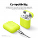 Elago Airpods Skinny Silicone Case - тънък силиконов калъф за Apple Airpods и Apple Airpods 2 with Wireless Charging Case (жълт-фосфор)  4