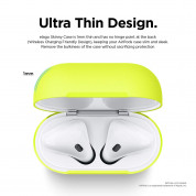 Elago Airpods Skinny Silicone Case - тънък силиконов калъф за Apple Airpods и Apple Airpods 2 with Wireless Charging Case (жълт-фосфор)  1