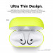 Elago Airpods Skinny Silicone Case - тънък силиконов калъф за Apple Airpods и Apple Airpods 2 with Wireless Charging Case (жълт-фосфор)  2
