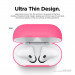 Elago Airpods Skinny Silicone Case - тънък силиконов калъф за Apple Airpods и Apple Airpods 2 with Wireless Charging Case (розов-фосфор)  4