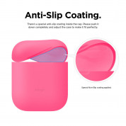 Elago Airpods Skinny Silicone Case - тънък силиконов калъф за Apple Airpods и Apple Airpods 2 with Wireless Charging Case (розов-фосфор)  6
