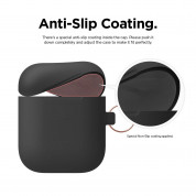 Elago Airpods Skinny Silicone Hang Case - тънък силиконов калъф с карабинер за Apple Airpods и Apple Airpods 2 with Wireless Charging Case (черен)  4