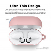 Elago Airpods Skinny Silicone Hang Case - тънък силиконов калъф с карабинер за Apple Airpods и Apple Airpods 2 with Wireless Charging Case (розов)  1