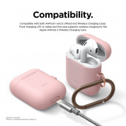 Elago Airpods Skinny Silicone Hang Case - тънък силиконов калъф с карабинер за Apple Airpods и Apple Airpods 2 with Wireless Charging Case (розов)  2