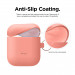 Elago Airpods Skinny Silicone Hang Case - тънък силиконов калъф с карабинер за Apple Airpods и Apple Airpods 2 with Wireless Charging Case (оранжев)  4
