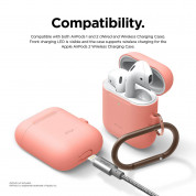 Elago Airpods Skinny Silicone Hang Case - тънък силиконов калъф с карабинер за Apple Airpods и Apple Airpods 2 with Wireless Charging Case (оранжев)  4