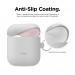 Elago Airpods Skinny Silicone Hang Case - тънък силиконов калъф с карабинер за Apple Airpods и Apple Airpods 2 with Wireless Charging Case (бял-фосфор)  4