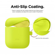 Elago Airpods Skinny Silicone Hang Case for Apple Airpods & Apple Airpods 2 with Wireless Charging Case (neon yellow) 4