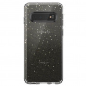 Speck Presidio Glitter Clear Case - удароустойчив хибриден кейс за Samsung Galaxy S10 (прозрачен)