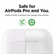 Elago Airpods Original Basic Silicone Case - силиконов калъф за Apple Airpods Pro (бял-фосфор) 3